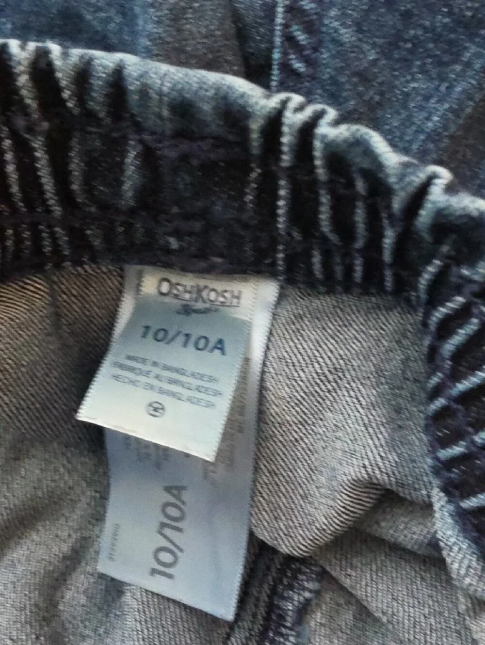 OshKosh B'gosh Kids Denim Jogger Pants - Dark Blue & Light Blue Size 10